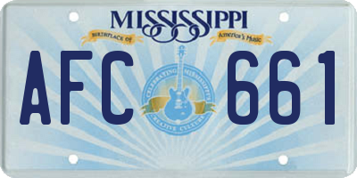 MS license plate AFC661