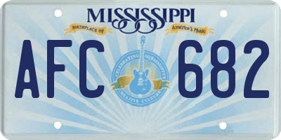 MS license plate AFC682