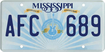 MS license plate AFC689