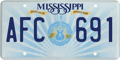 MS license plate AFC691