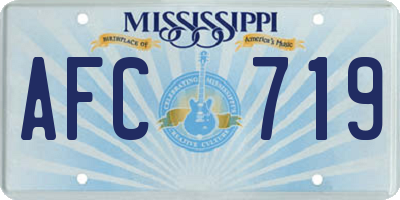 MS license plate AFC719