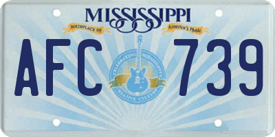 MS license plate AFC739