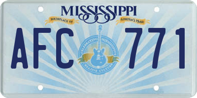 MS license plate AFC771