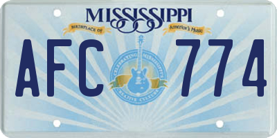 MS license plate AFC774