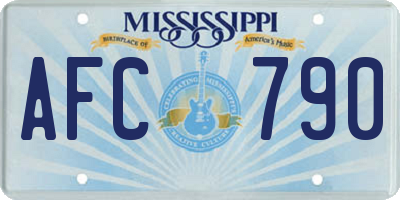 MS license plate AFC790