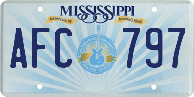 MS license plate AFC797