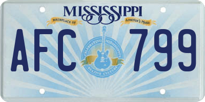 MS license plate AFC799