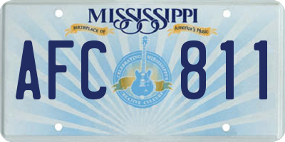 MS license plate AFC811