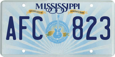MS license plate AFC823
