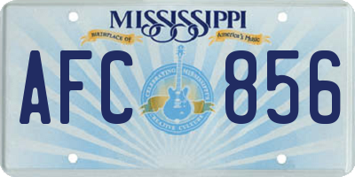 MS license plate AFC856