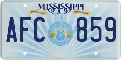 MS license plate AFC859