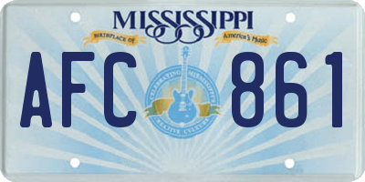 MS license plate AFC861