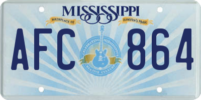 MS license plate AFC864