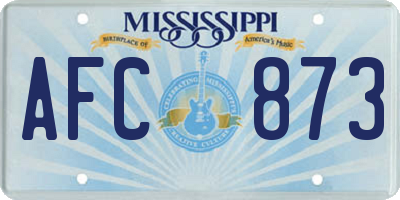 MS license plate AFC873