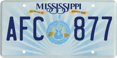 MS license plate AFC877