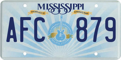 MS license plate AFC879