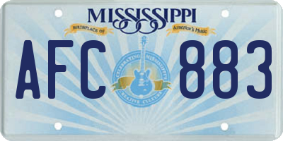 MS license plate AFC883