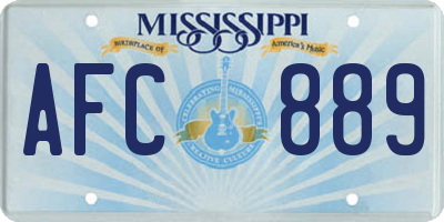 MS license plate AFC889