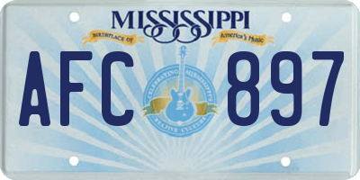 MS license plate AFC897
