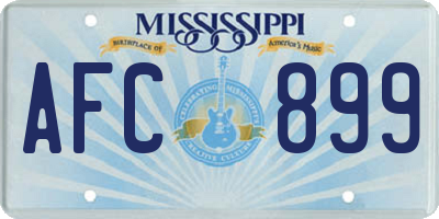 MS license plate AFC899