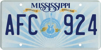 MS license plate AFC924