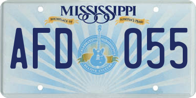 MS license plate AFD055