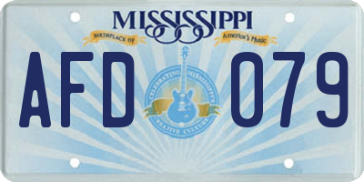 MS license plate AFD079