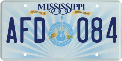 MS license plate AFD084