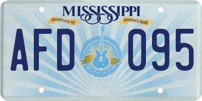 MS license plate AFD095
