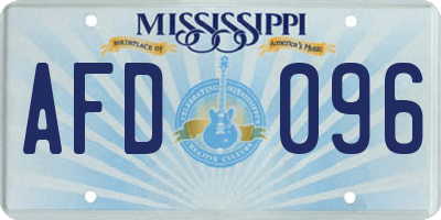 MS license plate AFD096