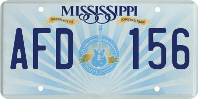 MS license plate AFD156
