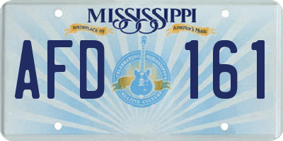 MS license plate AFD161