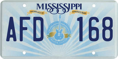 MS license plate AFD168