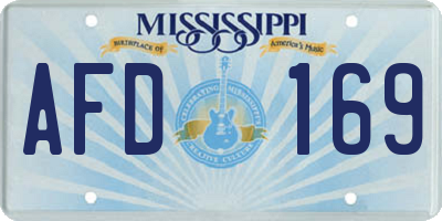 MS license plate AFD169