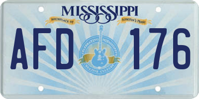 MS license plate AFD176