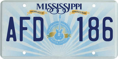 MS license plate AFD186