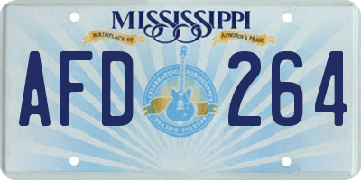MS license plate AFD264