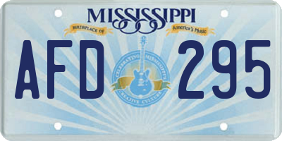 MS license plate AFD295