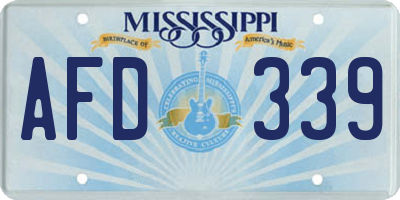 MS license plate AFD339