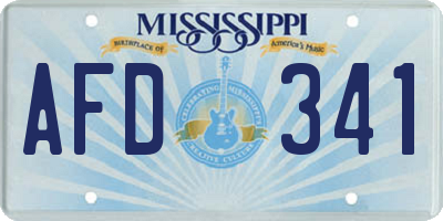 MS license plate AFD341