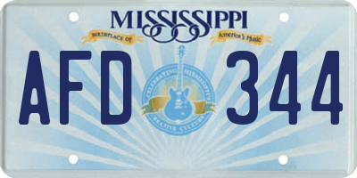 MS license plate AFD344