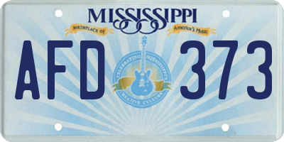 MS license plate AFD373