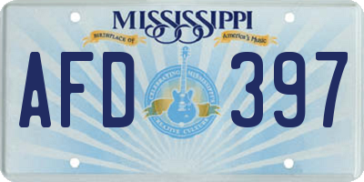 MS license plate AFD397
