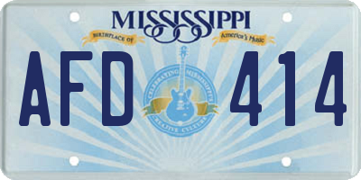MS license plate AFD414