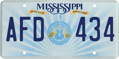 MS license plate AFD434