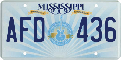 MS license plate AFD436