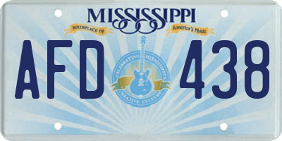 MS license plate AFD438