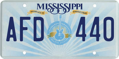 MS license plate AFD440
