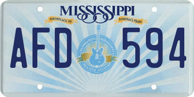 MS license plate AFD594