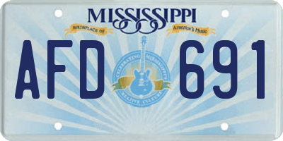 MS license plate AFD691